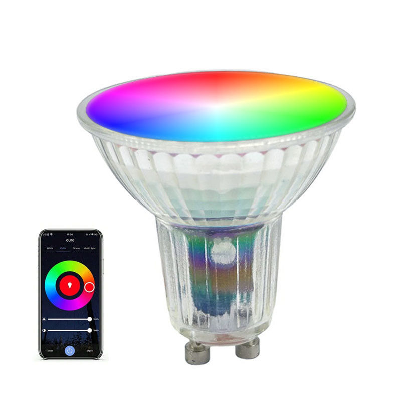 Προσαρμοσμένο Tuya Zigbee GU10 LED λαμπτήρες RGBCW Ra90 5 Watt Gu10 Led Spotlight 350 Lumen 230V