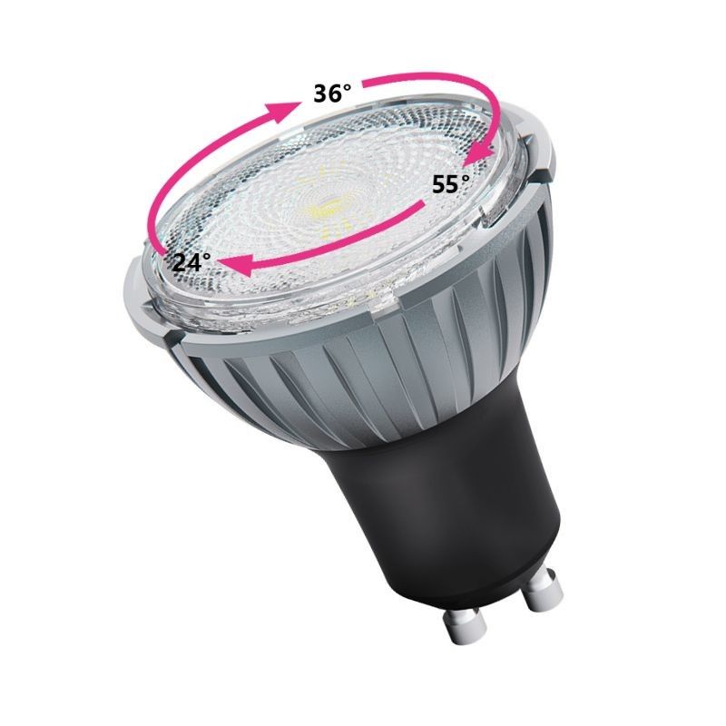 7.5W 3000K LED GU10 Φωτοβολταϊκός λαμπτήρες Ζεστό λευκό 230V Ζουμάιμπ Ra98 Δαμασμένο