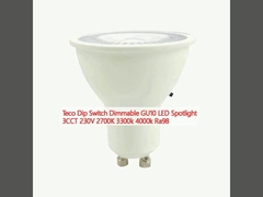 Εναλλακτικός διακόπτης TECO Dip Dimmable GU10 LED Spotlight 3CCT 230V 2700K 3300k 4000k Ra98