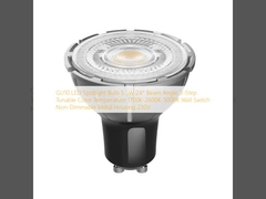 GU10 LED Σφωτιστής λάμπα 5.5W 24° γωνία δέσμης 3-βήμα ρυθμιζόμενη θερμοκρασία χρώματος 1700K-2600K-5000K Κίτρινος διακόπτης μη διακλαδίσιμη μεταλλική στερέωση 230V